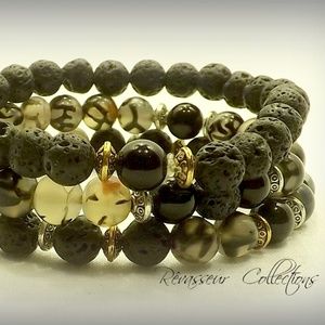 Rocky Road Gemstone Bracelet (Unisex)